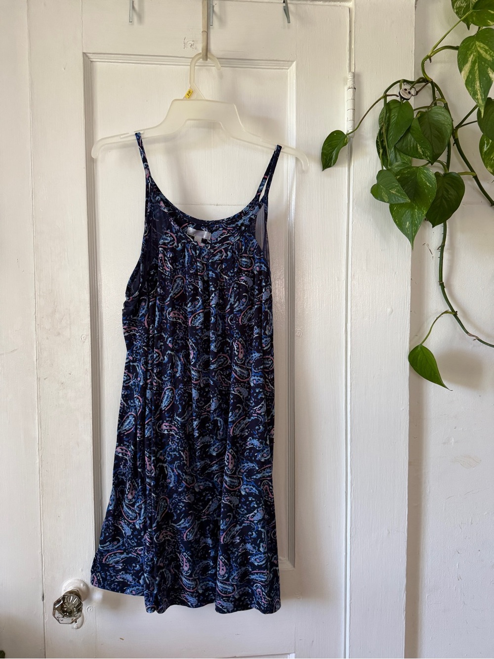 Secret Treasures Paisley Nightgown Slip Dress Blue Pink Size M (8-10)